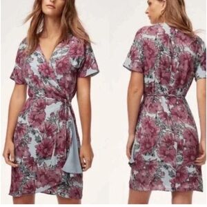 Babaton Wallace floral wrapped dress